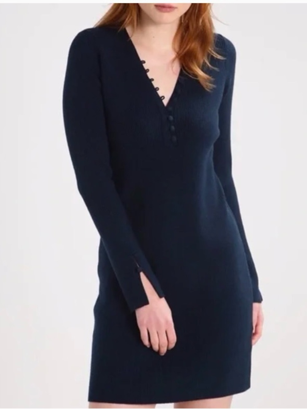 Club Monaco Evangah Wool Sweater Dress in dark green